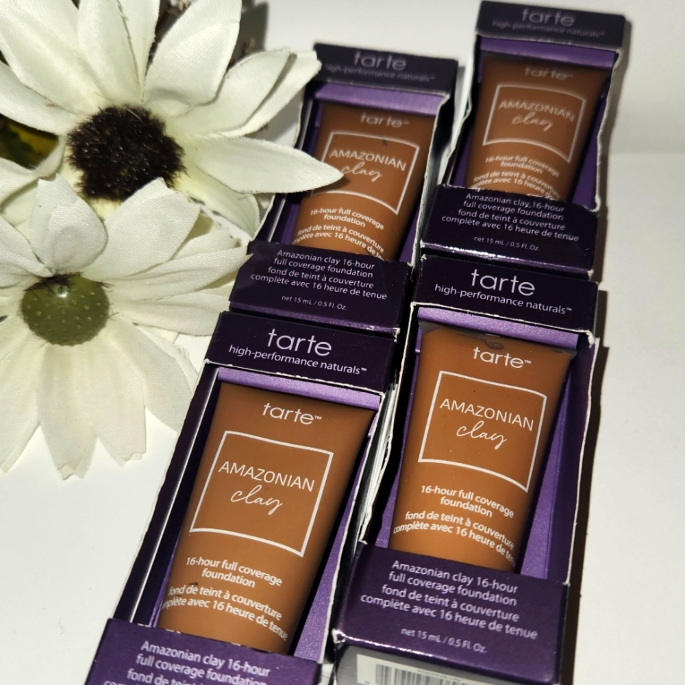 4qtyTarte Amazonian Clay 16-hour Full Coverage Foundation 51N DEEP NEUTRAL 0.5oz